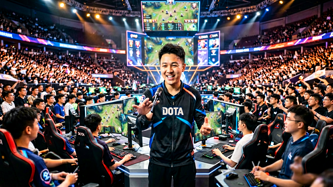 Dota2国际邀请赛现场，万人电竞场馆氛围